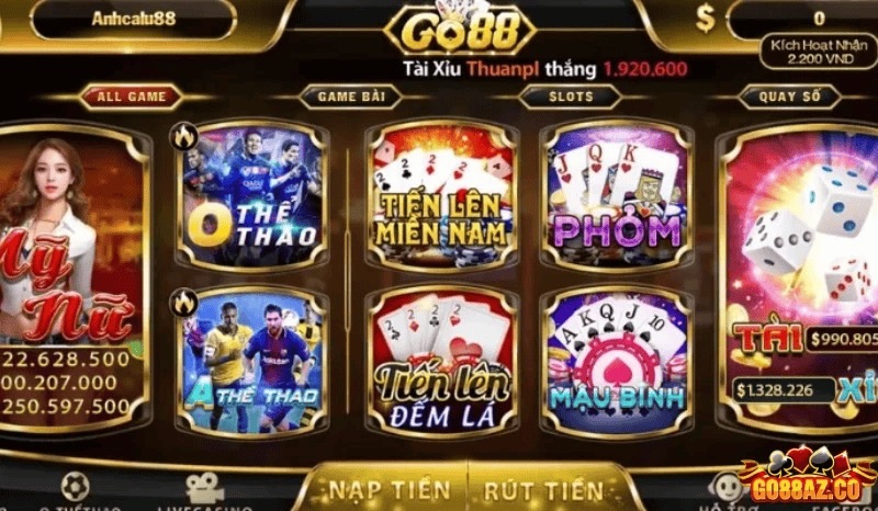 Các tính năng hỗ trợ người chơi trong ứng dụng Go88